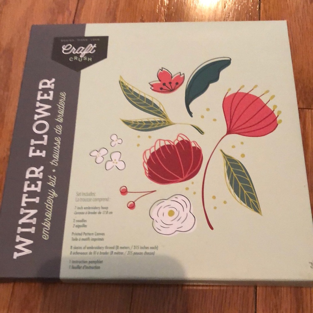 Winter Flower Embroidery Kit